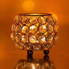 Load image into Gallery viewer, Crystal Embellished Diya With LED Light