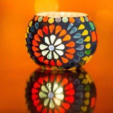 Load image into Gallery viewer, Handmade Mosaic Multicolored Candle Holder