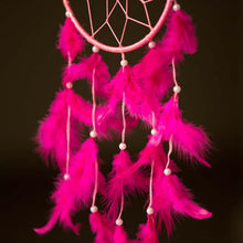 Load image into Gallery viewer, Handmade Pink Feathers Dreamcatcher