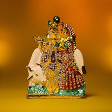 Load image into Gallery viewer, Colorful Stone Studded Radha Krishna Idol