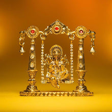Load image into Gallery viewer, Beautiful Golden Metal Lord Ganesha Jhula