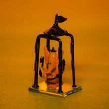 Load image into Gallery viewer, Bal Ganesh Orange Glass Idol in Temple