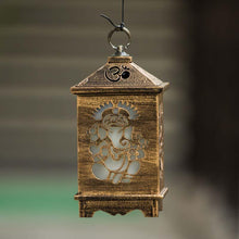 Load image into Gallery viewer, Handcrafted Antique Wooden Ganesha Lantern
