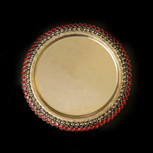 Load image into Gallery viewer, Decorative Red Stone Studded Plate