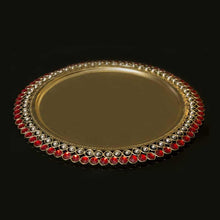 Load image into Gallery viewer, Decorative Red Stone Studded Plate