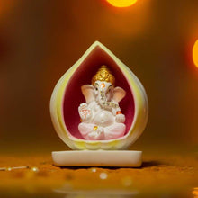 Load image into Gallery viewer, Handcrafted Marble Ganesha Statue in Modak