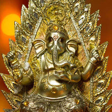 Load image into Gallery viewer, Decorative Shimmering Gold Ganesh Showpiece