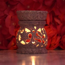 Load image into Gallery viewer, Artistic Handcrafted Floral Marble Aroma Diffuser T-light Holder