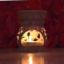 Load image into Gallery viewer, Artistic Handcrafted Floral Marble Aroma Diffuser T-light Holder