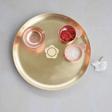 Load image into Gallery viewer, Divinity Pooja Platter Brass