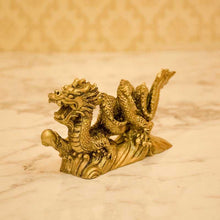 Load image into Gallery viewer, Feng Shui Golden Dragon Grasping Ball for Power and Success