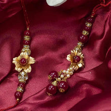 Load image into Gallery viewer, 24K Gold Foil Floral Bhaiya Bhabhi Rakhi-Set Of 2