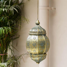 Load image into Gallery viewer, Antique Moroccan Hanging Lantern with Intricate Design