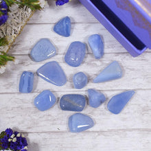 Load image into Gallery viewer, Blue Lace Agate Crystal Healing Tumble Stone Set