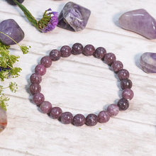 Load image into Gallery viewer, Lepidolite Crystal Healing Bracelet⎮Stress, Anxiety & Self-Esteem