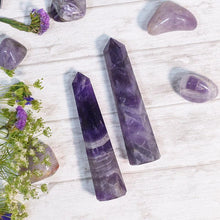 Load image into Gallery viewer, Amethyst Tower/Pencil (Set of 2)⎮Spirituality & Protection