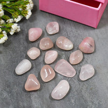 Load image into Gallery viewer, Rose Quartz Crystal Healing Tumble Stone Set