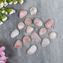 Load image into Gallery viewer, Rose Quartz Crystal Healing Tumble Stone Set