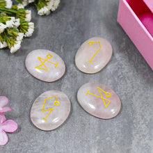 Load image into Gallery viewer, Rose Quartz Arch Angel Engraved Set