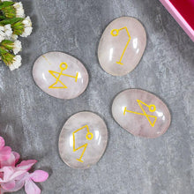 Load image into Gallery viewer, Rose Quartz Arch Angel Engraved Set