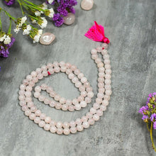 Load image into Gallery viewer, Rose Quartz Crystal Healing Mala (Stone of Love)