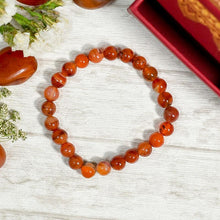 Load image into Gallery viewer, Carnelian Crystal Healing Bracelet for Stability
