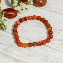 Load image into Gallery viewer, Carnelian Crystal Healing Bracelet for Stability