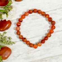 Load image into Gallery viewer, Carnelian Crystal Healing Bracelet for Stability