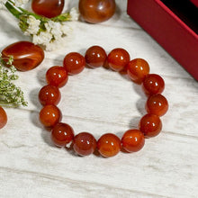Load image into Gallery viewer, Stability- Carnelian Gemstone 14 Bead Band/Bracelet