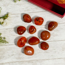 Load image into Gallery viewer, Carnelian Crystal Healing Tumble Stone Set