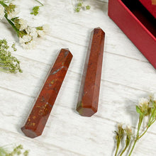 Load image into Gallery viewer, Red Jasper Crystal Healing Tower/Pencil (Set of 2)⎮Stability & Power