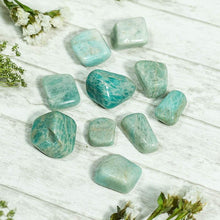 Load image into Gallery viewer, Amazonite Crystal Healing Tumble Stone Set⎮Stone of Courage & Truth