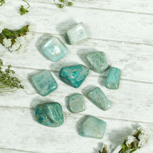 Load image into Gallery viewer, Amazonite Crystal Healing Tumble Stone Set⎮Stone of Courage & Truth