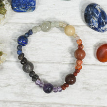 Load image into Gallery viewer, 7 Chakra Beaded Bracelet