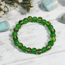 Load image into Gallery viewer, OM MANI PADME HUM Green Tibetan Band/ Bracelet