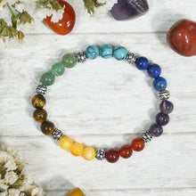 Load image into Gallery viewer, Multicolour Reiki Crystal Gemstone Chakra Healing Band