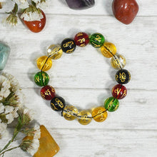 Load image into Gallery viewer, Om Mani Padme Hum Carved Gemstone Bracelet⎮Tibetan Holy Mantra