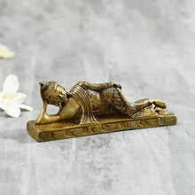 Load image into Gallery viewer, Antique Brass Sleeping Buddha Idol