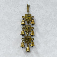 Load image into Gallery viewer, Antique Brass 7 bell With Swastik Figuring