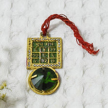 Load image into Gallery viewer, Divine Shri Budh Yantra Pendant with Green Stone