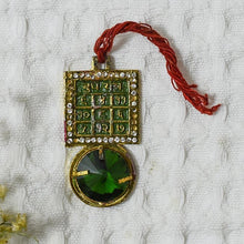 Load image into Gallery viewer, Divine Shri Budh Yantra Pendant with Green Stone