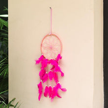 Load image into Gallery viewer, Handmade Pink Feathers Dreamcatcher