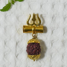 Load image into Gallery viewer, Spiritual Trishul Five faces Rudraksha Pendant