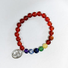 Load image into Gallery viewer, Carnelian Bracelet with Om Charm
