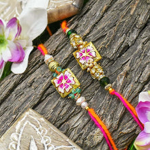Load image into Gallery viewer, Stunning Hand-Painted Fancy Rakhi Set of 2