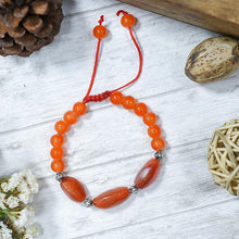 Load image into Gallery viewer, Tumbled Carnelian Gemstone String Bracelet