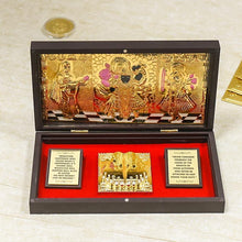 Load image into Gallery viewer, 24K Gold Foil Shrinathji Pooja Box