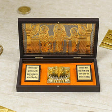 Load image into Gallery viewer, 24K Gold Foil Ram Darbaar Pooja Box