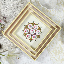 Load image into Gallery viewer, Mughal Art Beige Colored Serving Trays - Set of 3