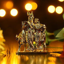 Load image into Gallery viewer, Diamond Studded Radha Krishna Murti Showpiece for Decor
